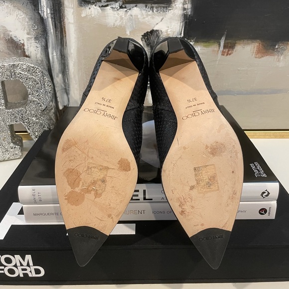 Jimmy Choo Embossed Leather Boots - Picture 13 of 13